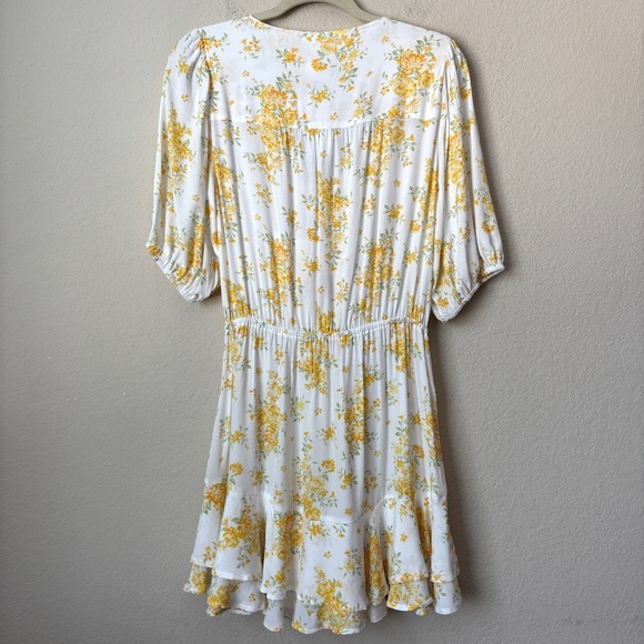 Kivari Marielle Boho Floral Print Crepe Tie-Front Minidress NEW - Picture 10 of 12